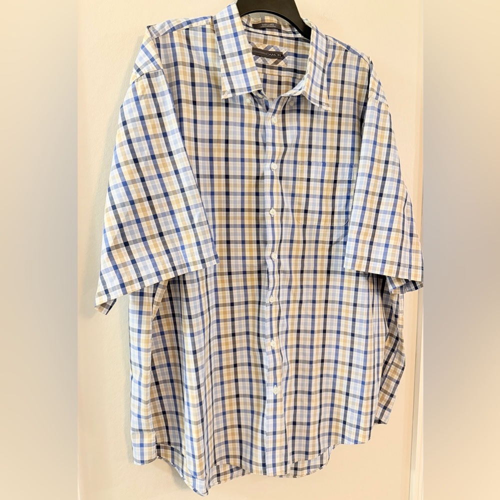 Damon Men’s Big & Tall Plaid Collared Button Down Shirt - Size 3X Big - Picture 2 of 6